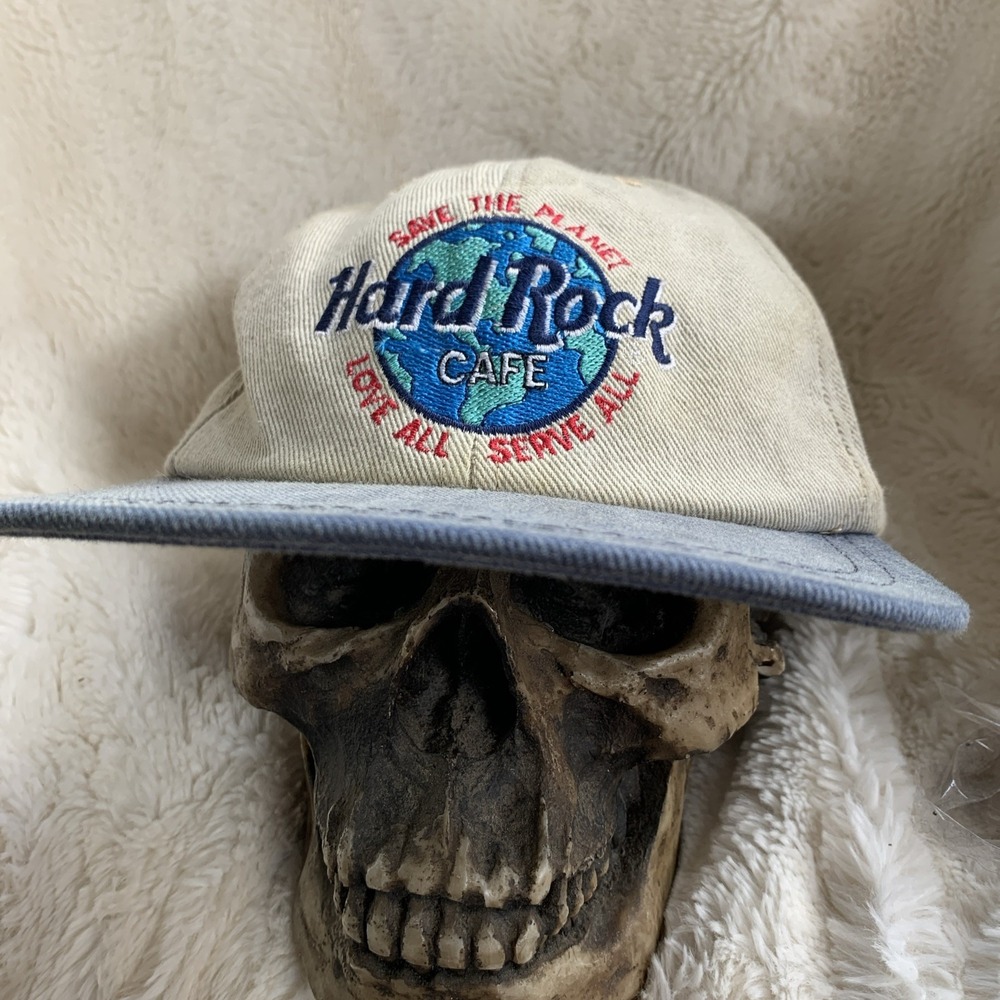 VTG  Hard Rock Cafe Save The Plant 90s SnapBack Khaki Hipster USA Myrtle‎ Beach